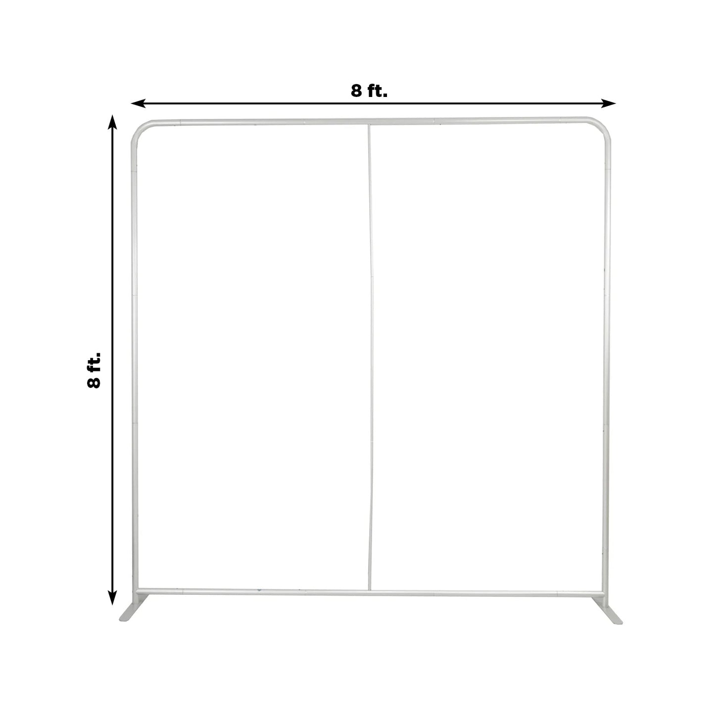 Pillowcase Backdrop Stand in Aluminum 8ft x 8ft â€“ Portable Rounded Corner Tension Fabric Pillowcase Display Stand for Exhibits & Photography