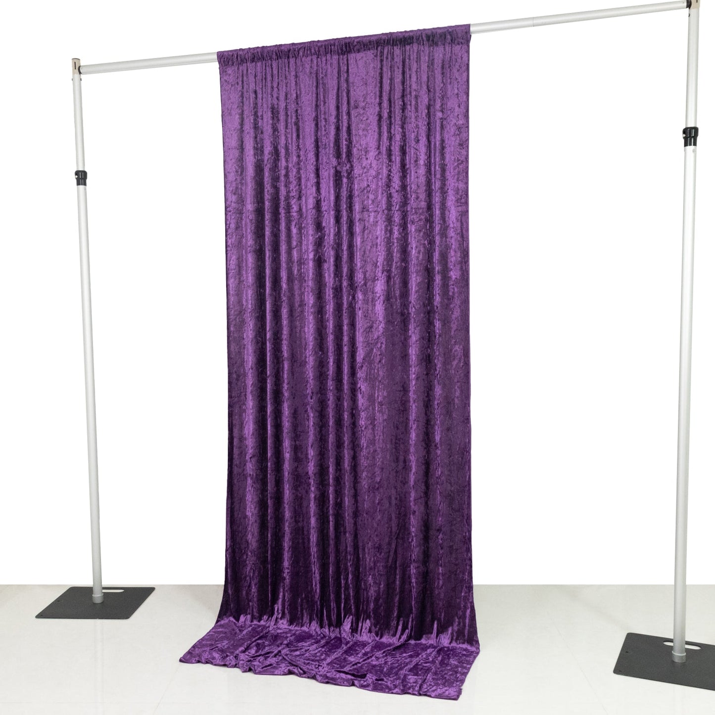 Purple Crushed Velvet Backdrop Curtain â€“ 5ft x 10ft Event Drape with Rod Pocket, Privacy Panel for Photo Booths & Events