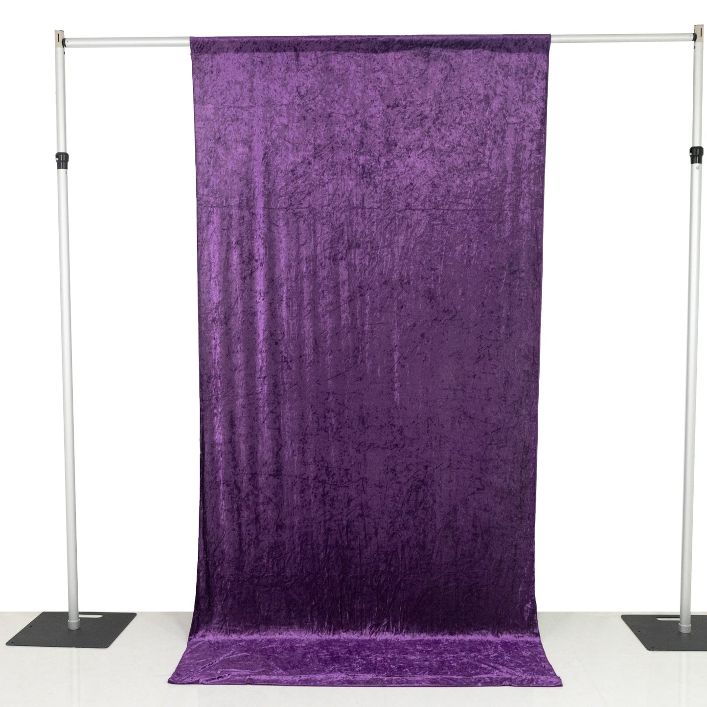 Purple Crushed Velvet Backdrop Curtain â€“ 5ft x 10ft Event Drape with Rod Pocket, Privacy Panel for Photo Booths & Events