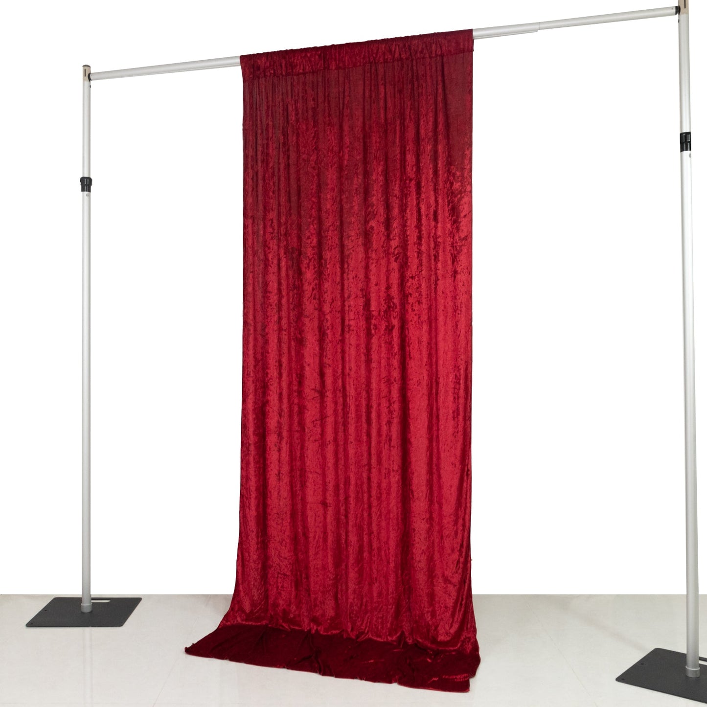 Red Crushed Velvet Backdrop Curtain â€“ 5ft x 10ft Event Drape with Rod Pocket, Privacy Panel for Photo Booths & Events