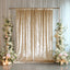 Beige Crushed Velvet Backdrop Curtain â€“ 5ft x 12ft Event Drape with Rod Pocket, Privacy Panel for Photo Booths & Events