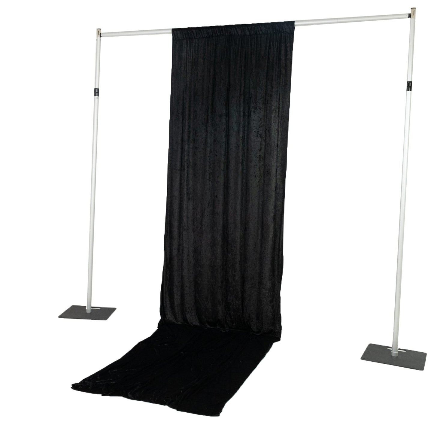 Black Crushed Velvet Backdrop Curtain â€“ 5ft x 14ft Event Drape with Rod Pocket, Privacy Panel for Photo Booths & Events