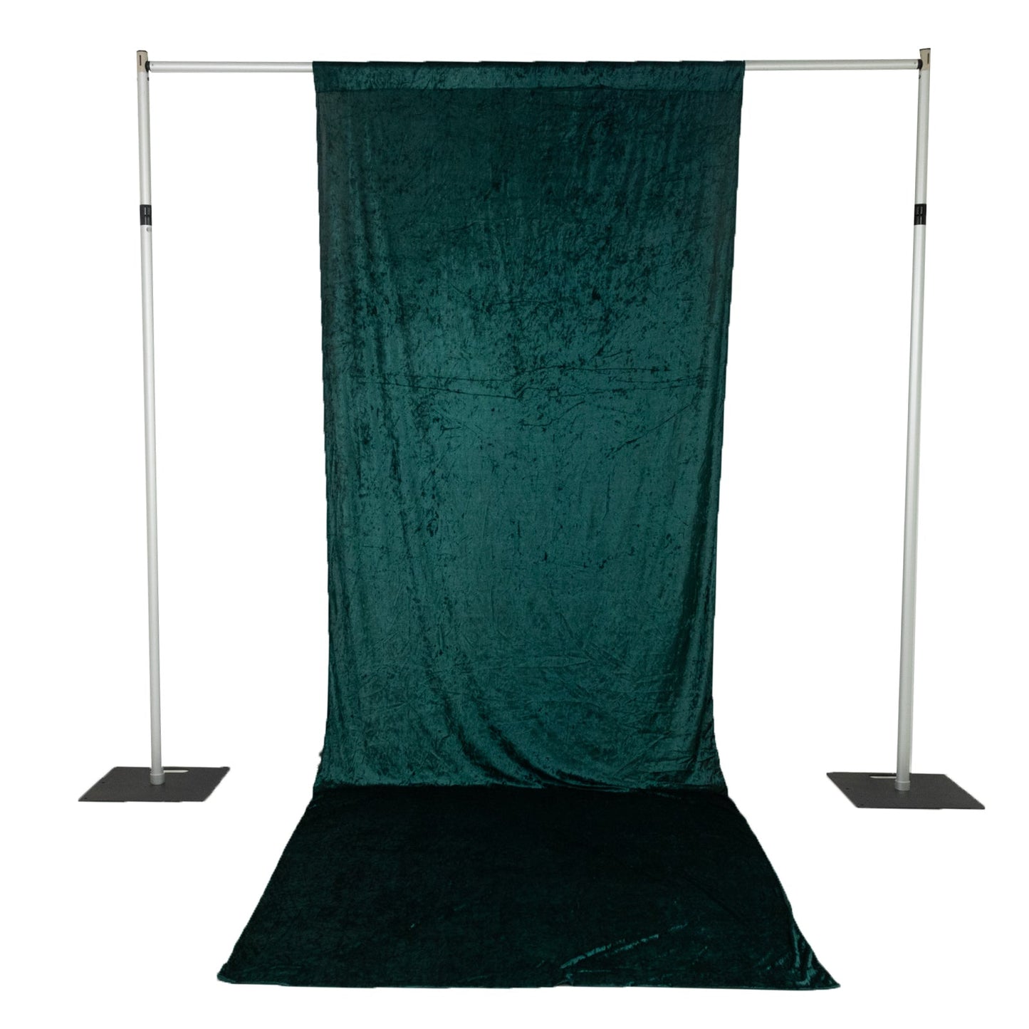 Hunter Emerald Green Crushed Velvet Backdrop Curtain â€“ 5ft x 14ft Event Drape with Rod Pocket, Privacy Panel for Photo Booths & Events