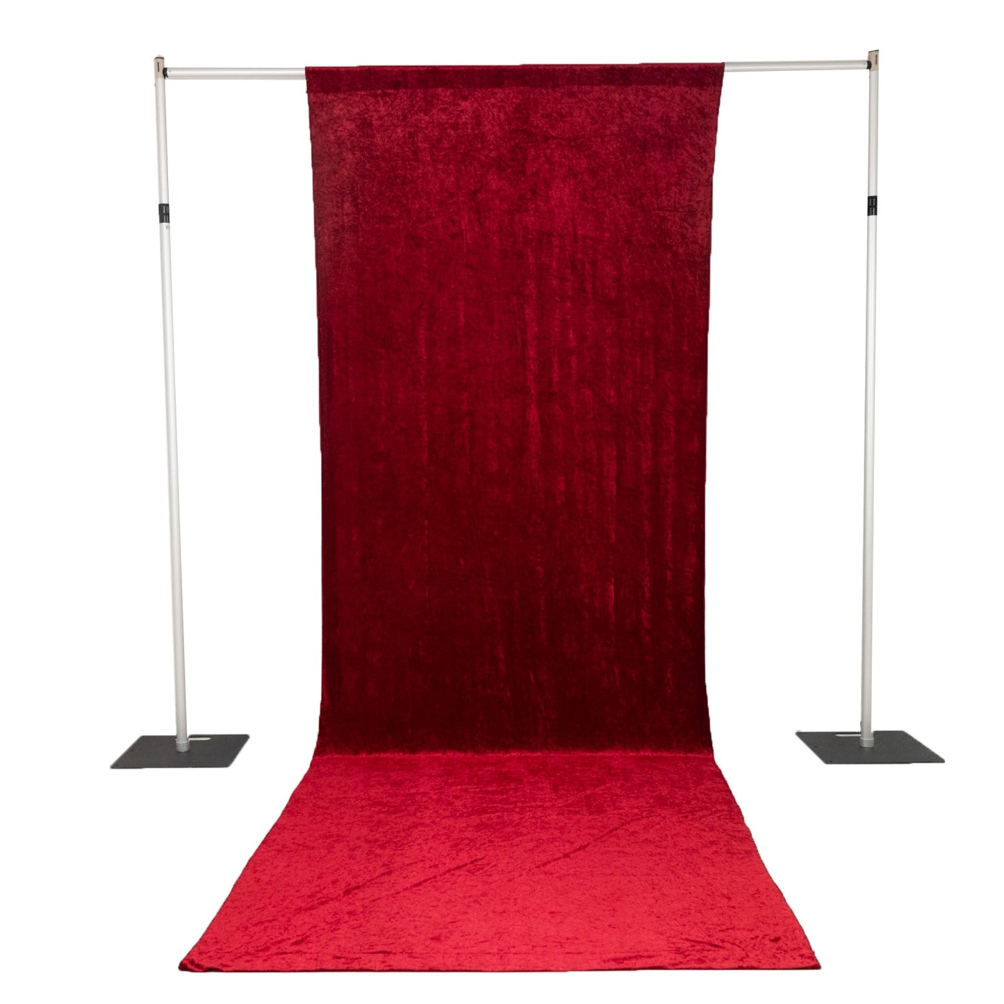 Red Crushed Velvet Backdrop Curtain â€“ 5ft x 14ft Event Drape with Rod Pocket, Privacy Panel for Photo Booths & Events