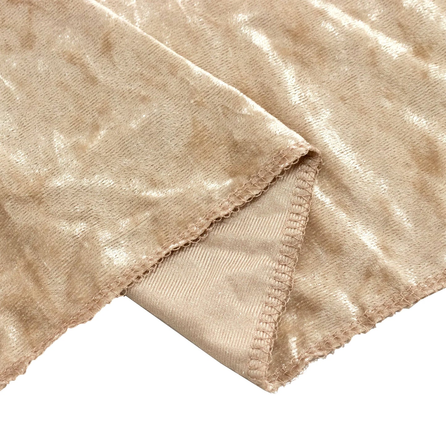 Beige Crushed Velvet Backdrop Curtain â€“ 8ft x 8ft Event Drape with Rod Pocket, Privacy Panel for Photo Booths & Events