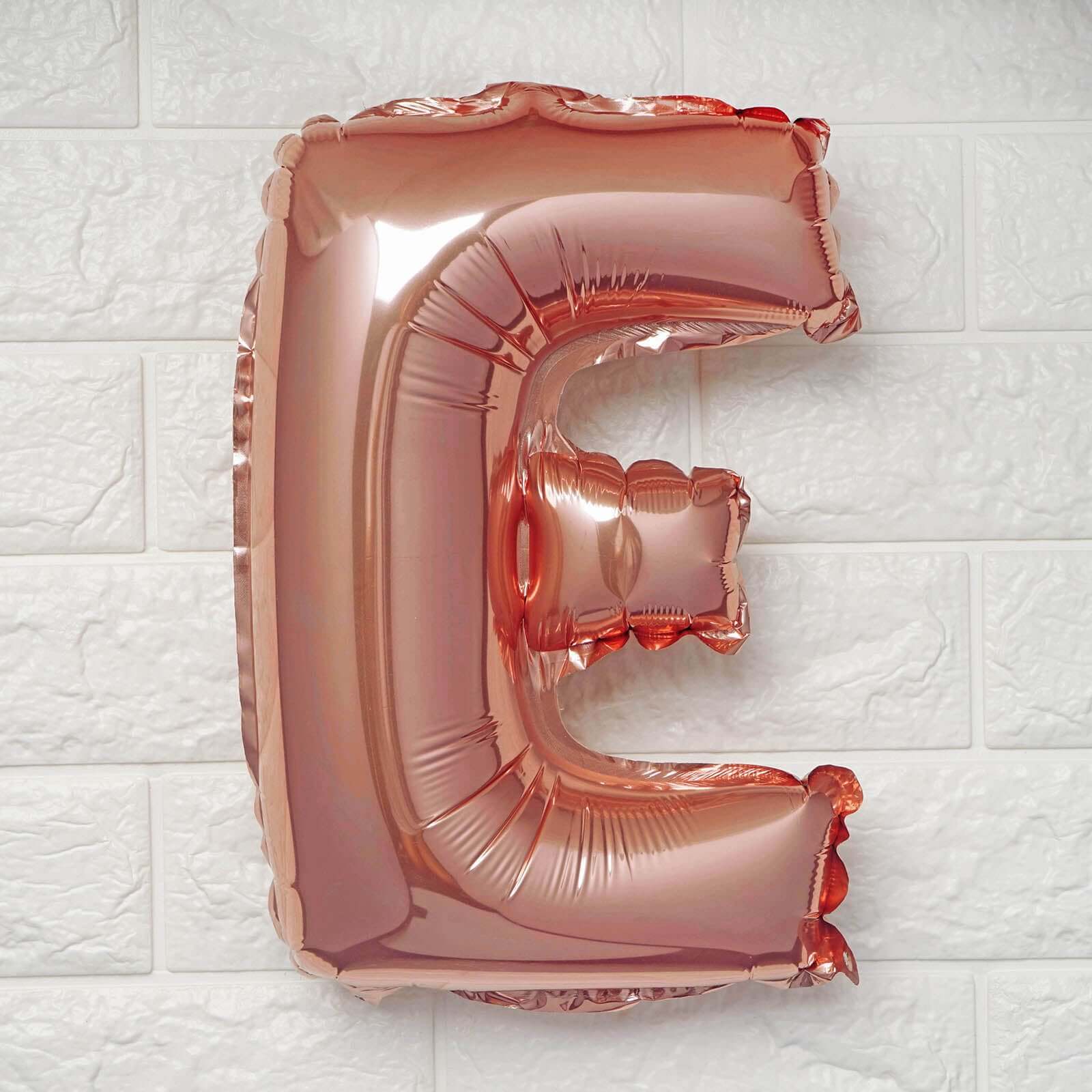 13inch Rose Gold Letter & 0-9 Number Balloons, Metallic Mylar Foil Alphabet Balloons