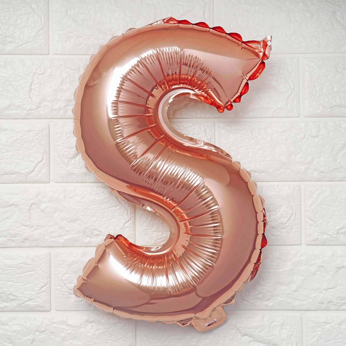13inch Rose Gold Letter & 0-9 Number Balloons, Metallic Mylar Foil Alphabet Balloons