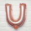 13" Rose Gold Letter Balloons, Metallic Mylar Foil Alphabet Balloons