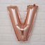 13" Rose Gold Letter Balloons, Metallic Mylar Foil Alphabet Balloons