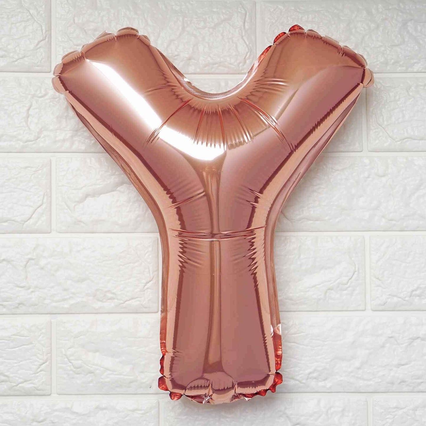 13" Rose Gold Letter Balloons, Metallic Mylar Foil Alphabet Balloons