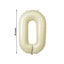 Matte Cream Number Balloons 0-9 â€“ 35" Large Mylar Foil Balloons, Air or Helium Fill
