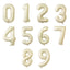 Matte Cream Number Balloons 0-9 â€“ 35" Large Mylar Foil Balloons, Air or Helium Fill