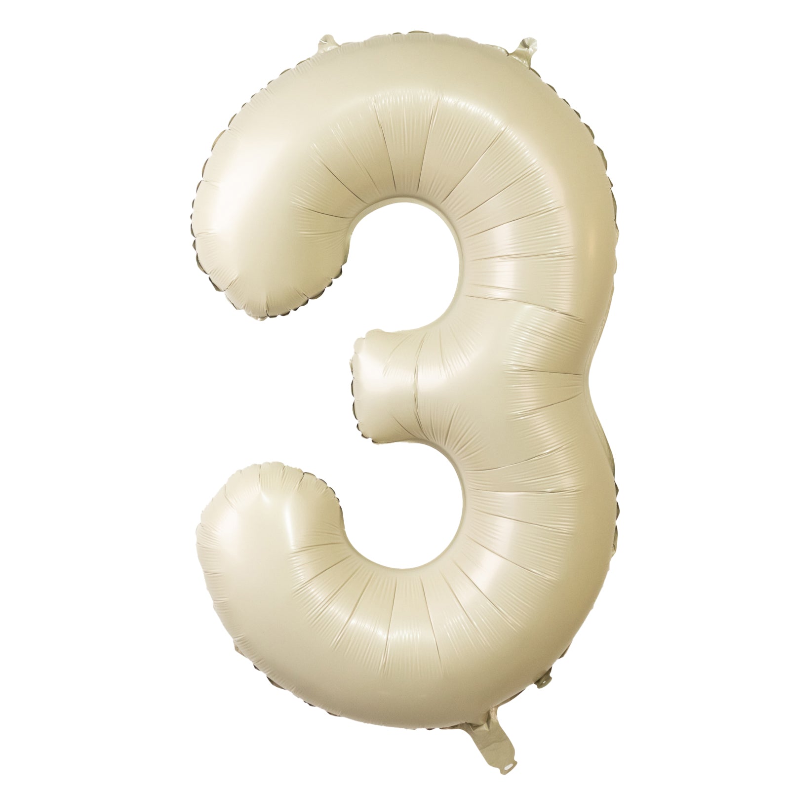Matte Cream Number Balloons 0-9 â€“ 35inch Large Mylar Foil Balloons, Air or Helium Fill