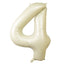 Matte Cream Number Balloons 0-9 â€“ 35inch Large Mylar Foil Balloons, Air or Helium Fill