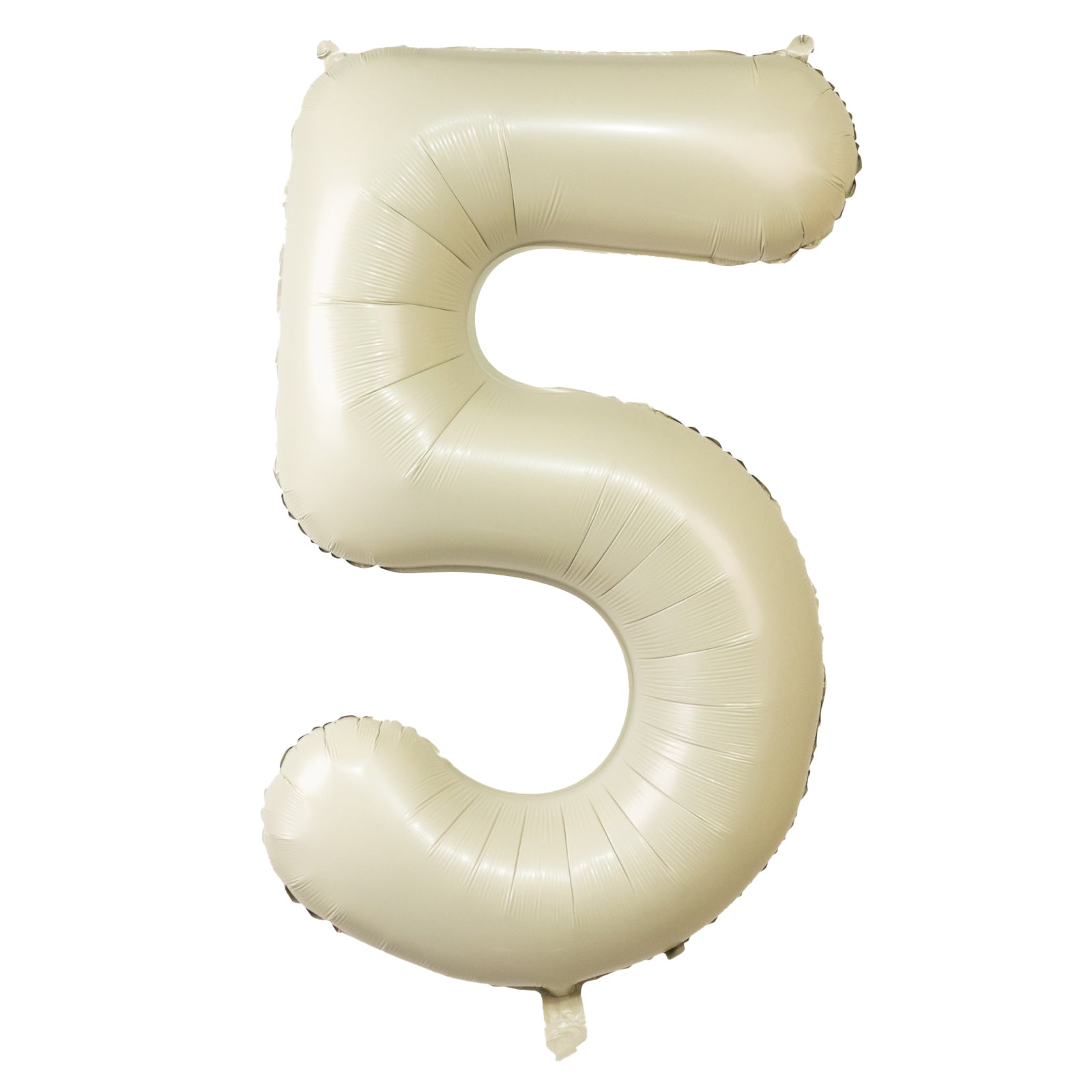 Matte Cream Number Balloons 0-9 â€“ 35inch Large Mylar Foil Balloons, Air or Helium Fill