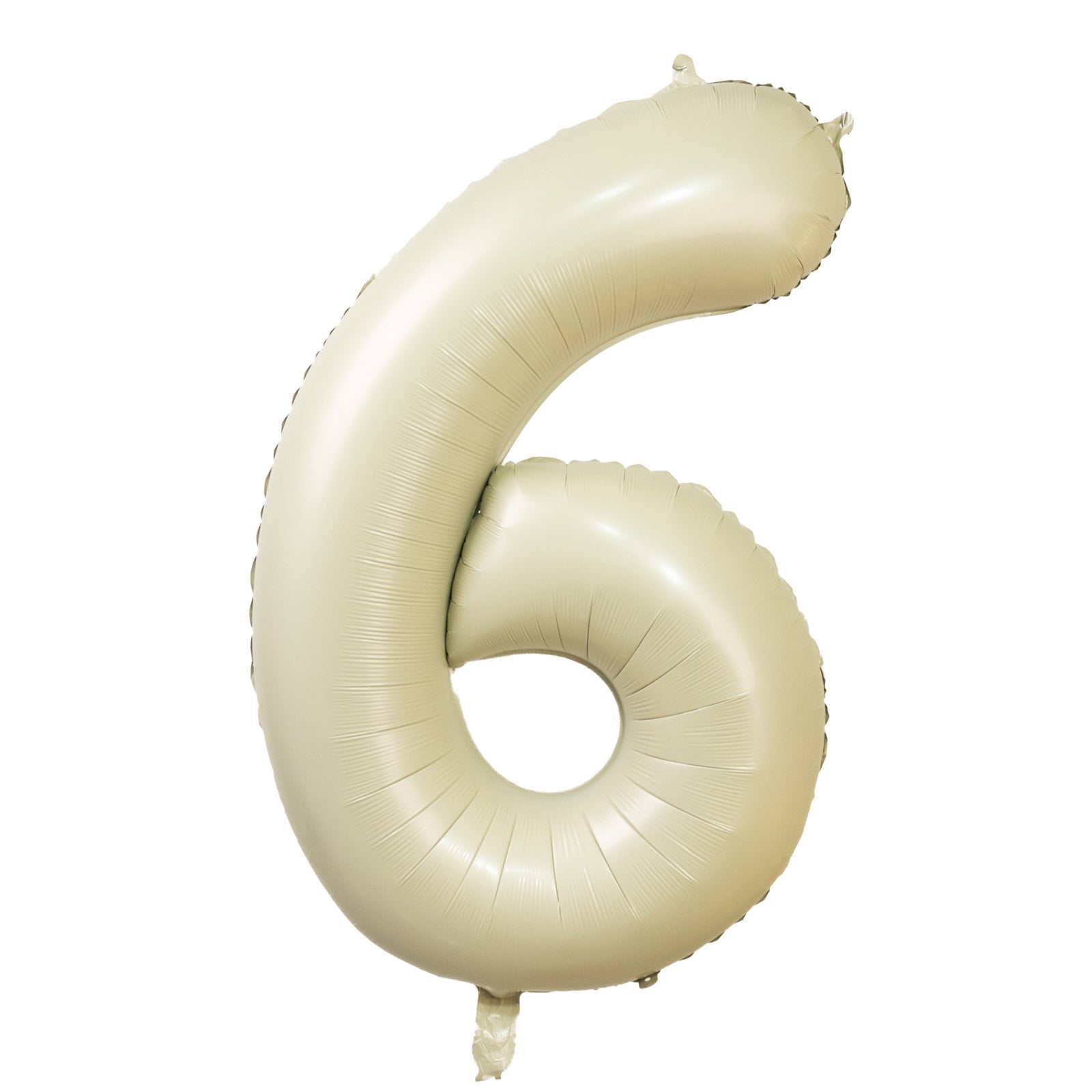 Matte Cream Number Balloons 0-9 â€“ 35inch Large Mylar Foil Balloons, Air or Helium Fill