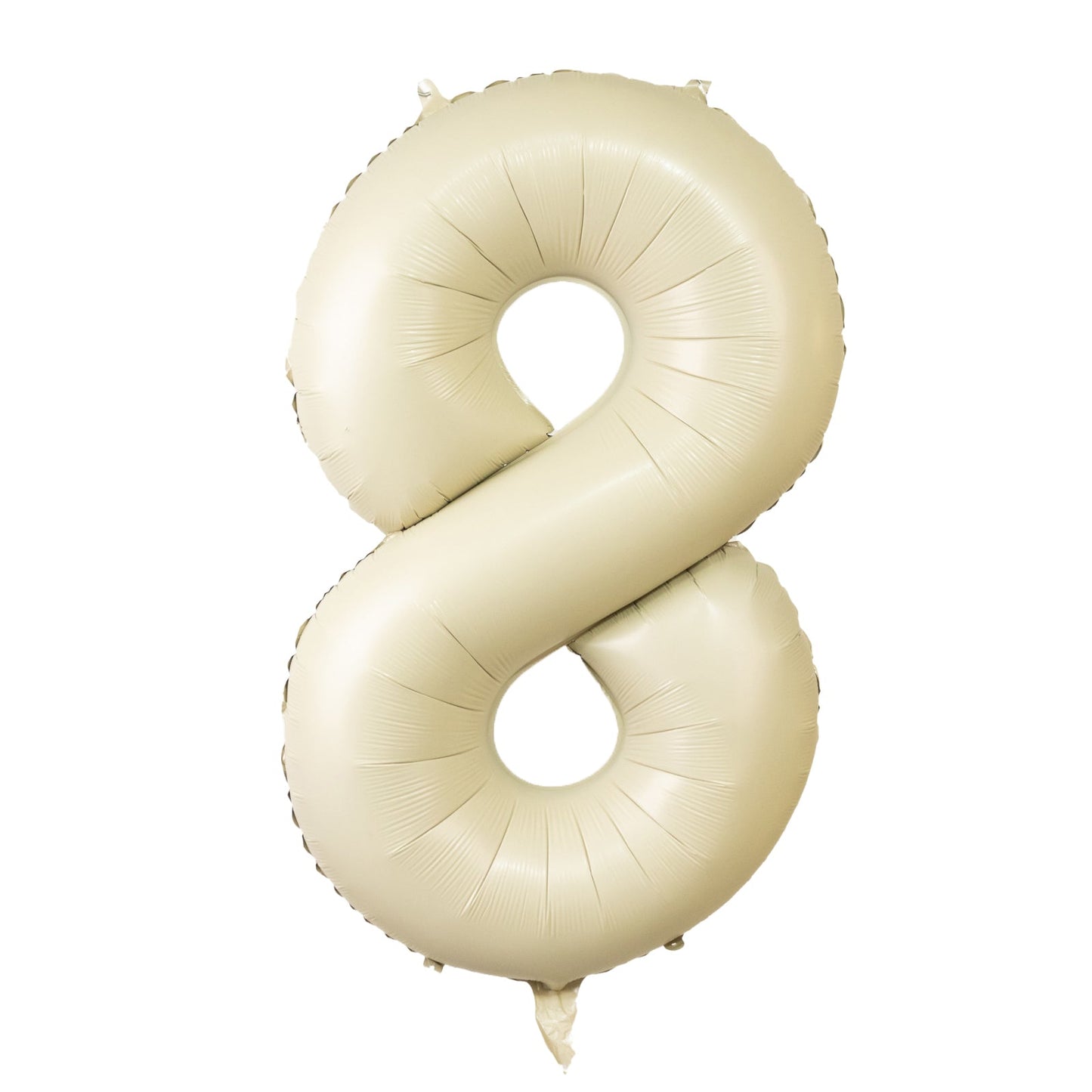 Matte Cream Number Balloons 0-9 â€“ 35inch Large Mylar Foil Balloons, Air or Helium Fill