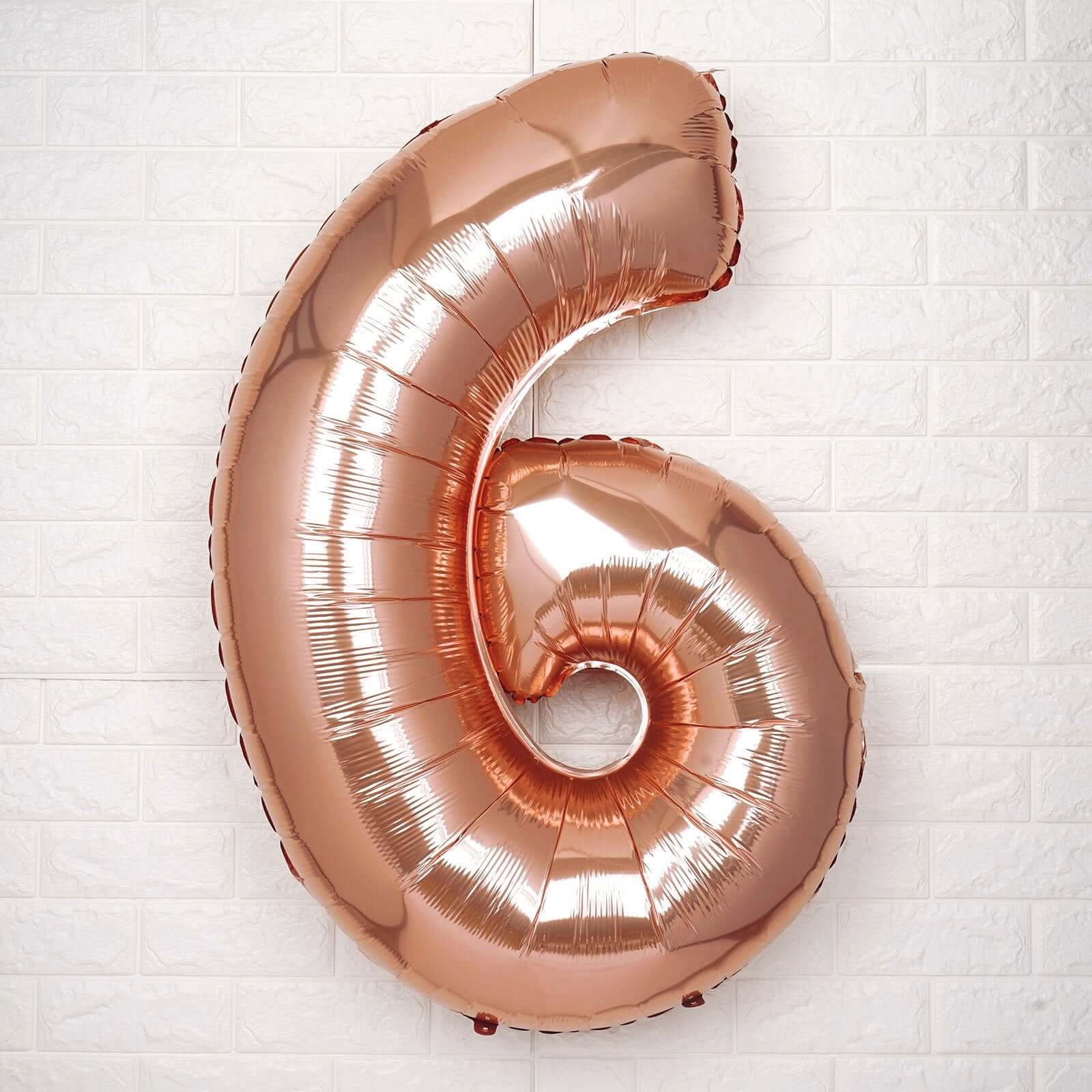 35inch Blush/Rose Gold Mylar Foil Helium/Air Number & Letter Balloons