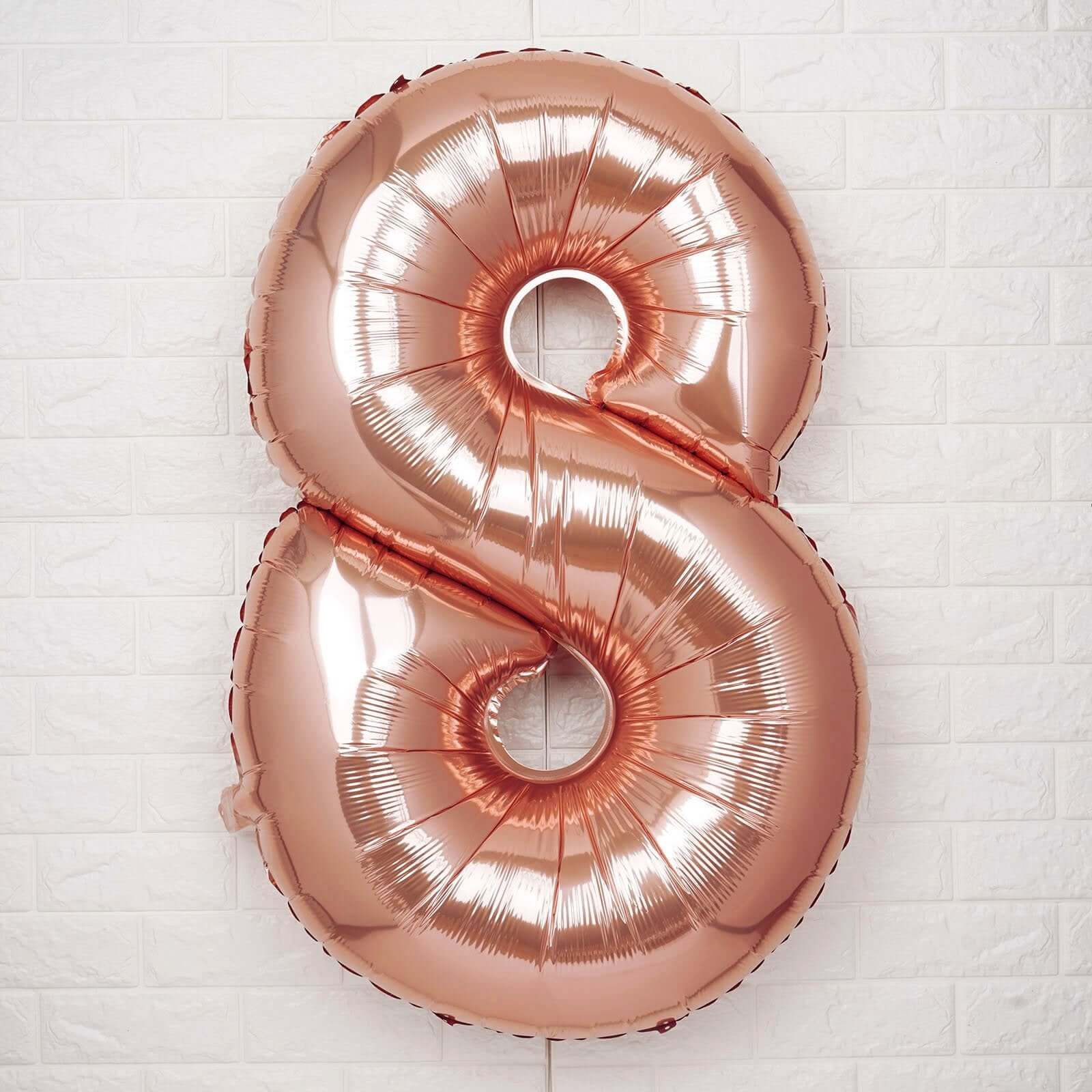 35inch Blush/Rose Gold Mylar Foil Helium/Air Number & Letter Balloons