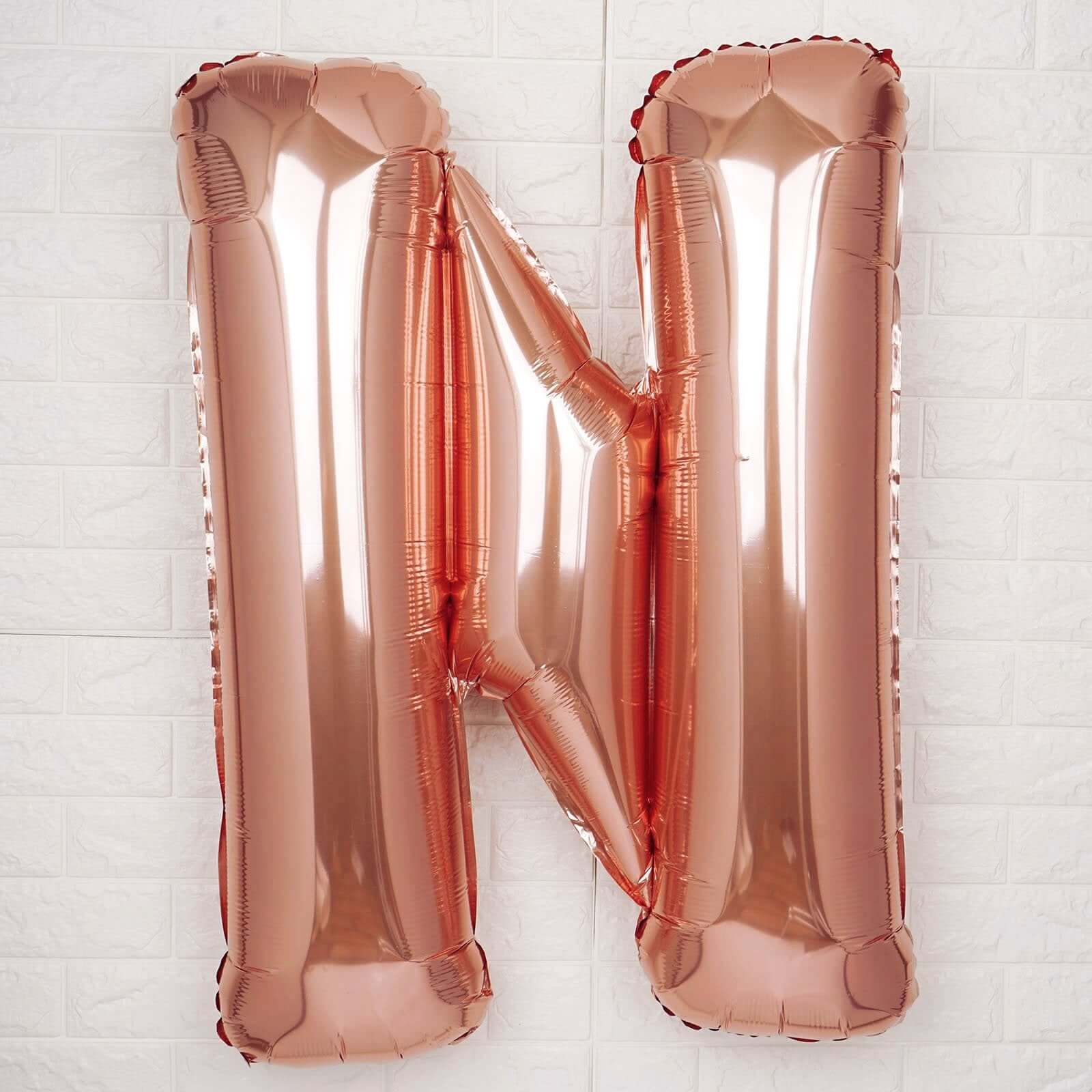 35inch Blush/Rose Gold Mylar Foil Helium/Air Number & Letter Balloons