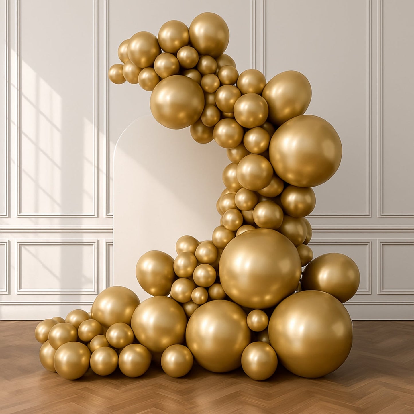 Set of 110 Gold Balloon Garland Kit â€“ Biodegradable Extra Strong Latex Balloons for Party Arch DÃ©cor