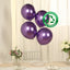 50 Pack Chrome Purple Biodegradable Latex Balloons 12", Thick Eco Friendly Metallic Party Balloons
