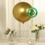 5 Pack Metallic Chrome Gold Biodegradable Balloons, 36" Large Round Eco-friendly Thickened Latex Party Balloons
