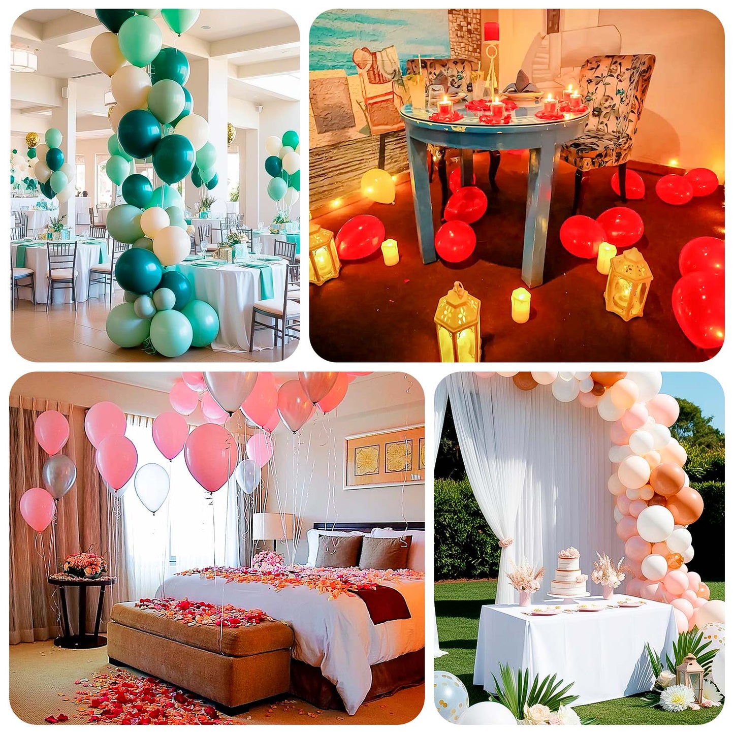 50 Pack Matte Pastel Peach Biodegradable Balloons 12", Round Eco-friendly Thick Latex Party Balloons