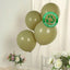 50 Pack Matte Pastel Olive Green Biodegradable Balloons 12", Round Eco-friendly Thick Latex Party Balloons