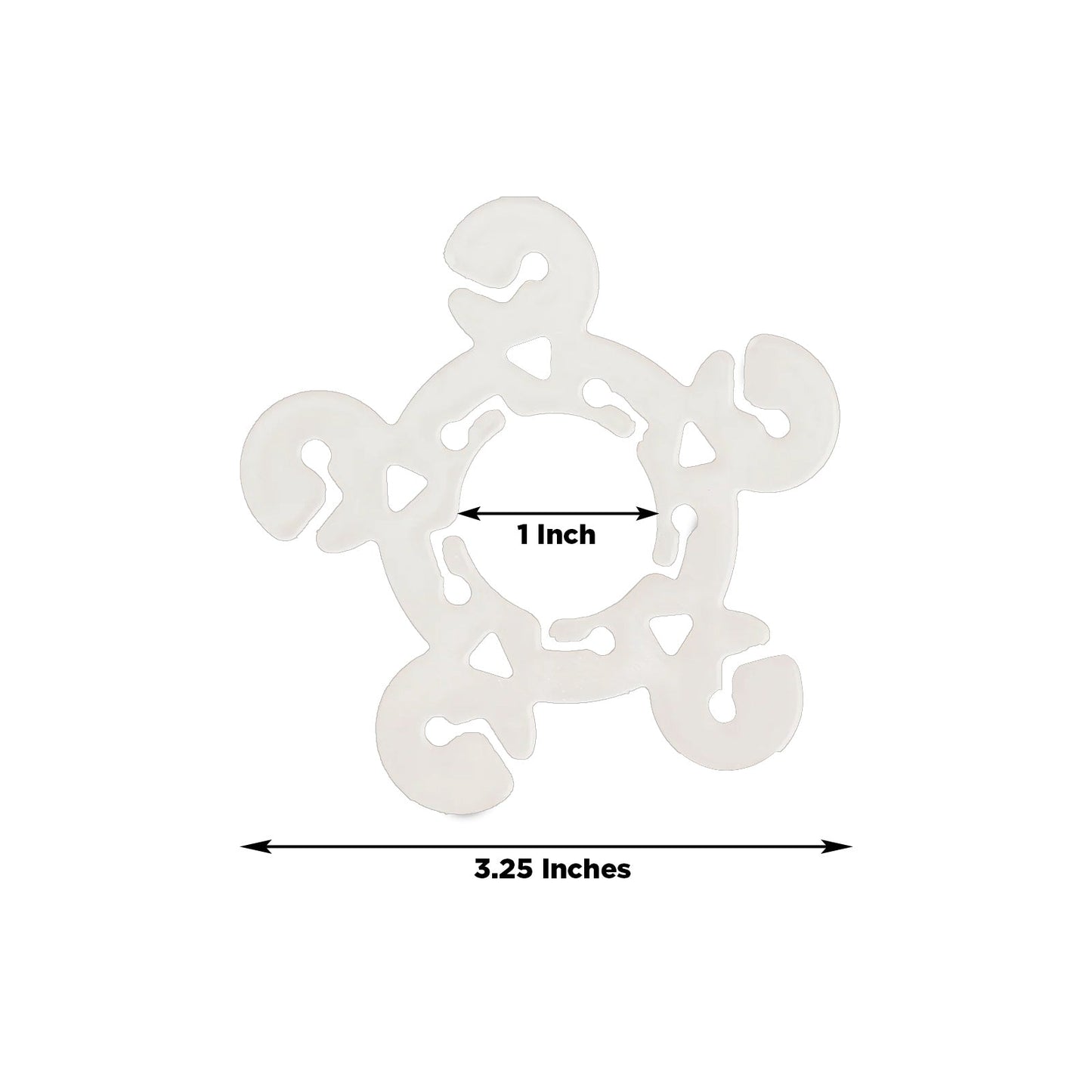 Clear Flower-Shaped Balloon Clip Connectors â€“ 100 Pcs Plastic Clips for Balloon Arch, Garland & Party Decoration Supplies