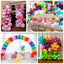 Clear Flower-Shaped Balloon Clip Connectors â€“ 100 Pcs Plastic Clips for Balloon Arch, Garland & Party Decoration Supplies