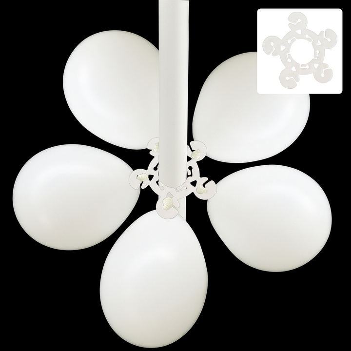 Clear Flower-Shaped Balloon Clip Connectors â€“ 100 Pcs Plastic Clips for Balloon Arch, Garland & Party Decoration Supplies