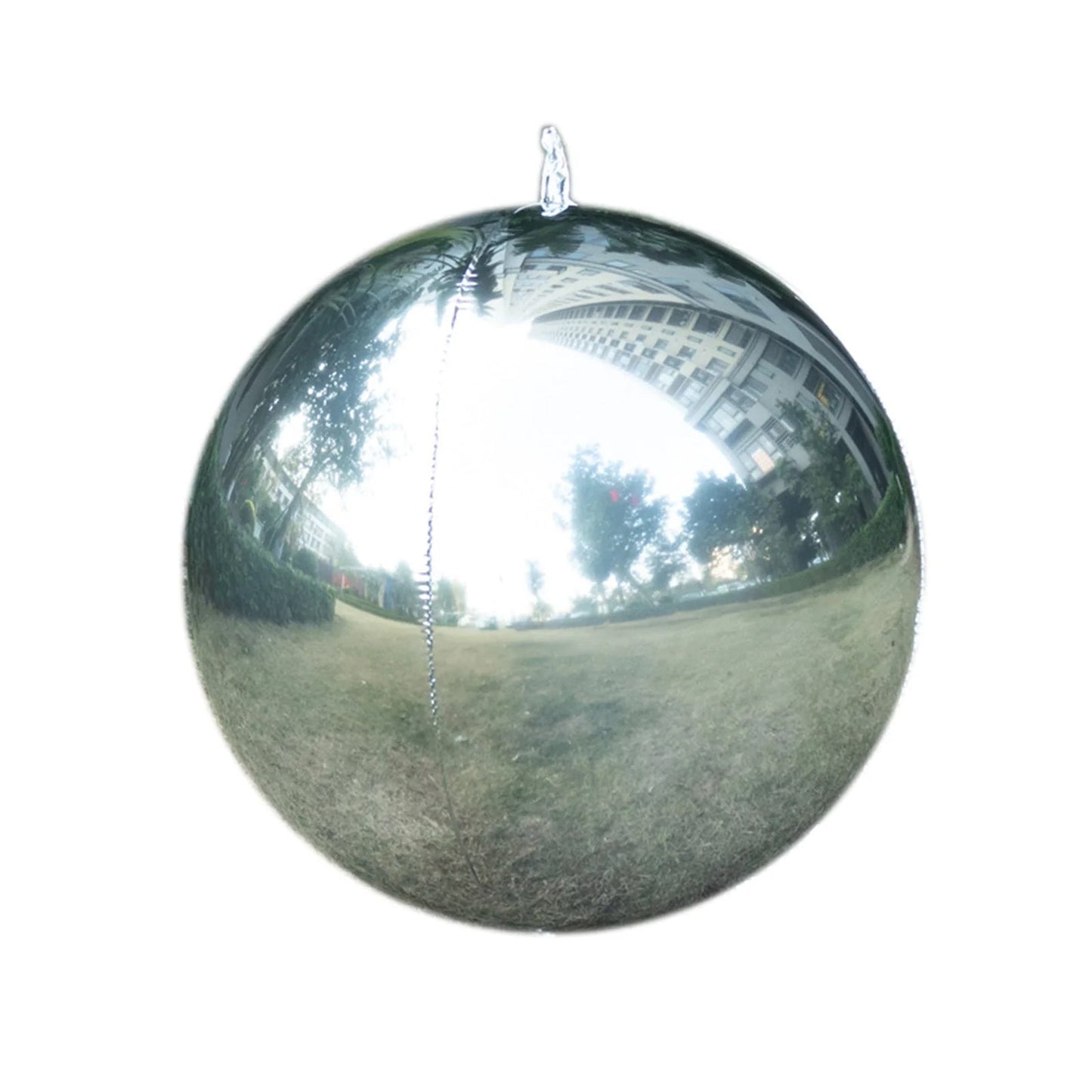 4-Pack 32" Metallic Silver Sphere Balloons, Orbz Mylar Balloons Helium or Air-Filled Party Supplies