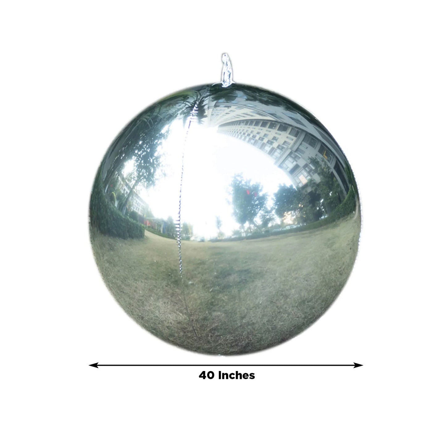 4-Pack Metallic Silver Sphere Balloons, 39" Orbz Mylar Balloons Helium or Air-Filled Party Supplies