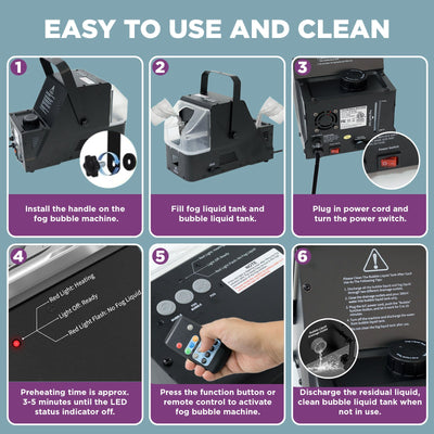 450W 3-in-1 Fog Bubble Machine with Wireless Remote â€“ 550ml Smoke & Bubble Maker for DJ, Stage, Wedding, Halloween & Party Effects