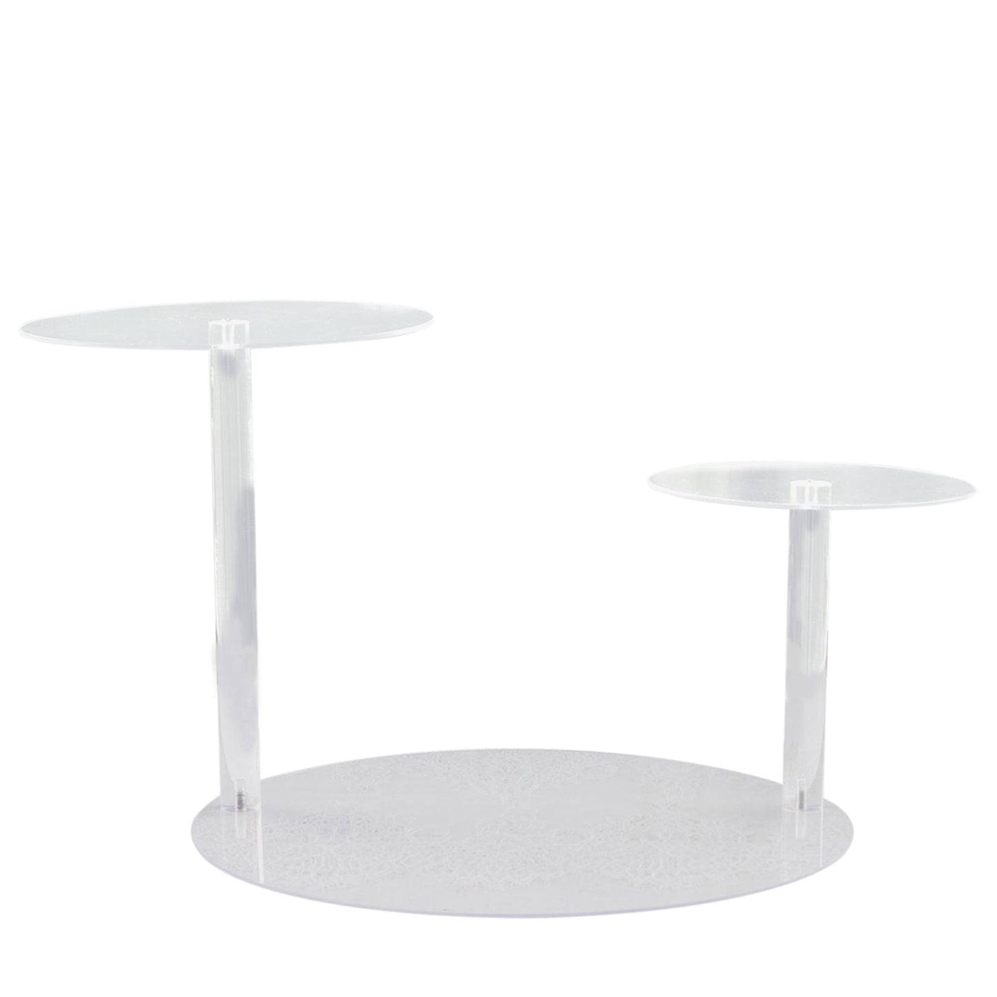 3-Tier Plastic Round Pedestal Cake Stand 23" Clear - Sleek Multi Layer Cupcake Display Riser for Dessert Buffets Tea Parties & Festive Gatherings