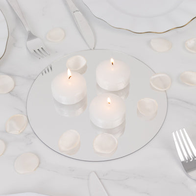 12 Pack 2" White Floating Candles â€“ Unscented Dripless Long-Lasting Disc Wax Candles for Weddings & Table DÃ©cor