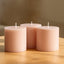 6-Pack Unscented Dripless Pillar Candles â€“ 3"x3" Blush Paraffin Wax with Smokeless Cotton Wicks, Clean & Long-Lasting 30-Hour Burn