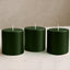 6-Pack Unscented Dripless Pillar Candles â€“ 3"x3" Hunter Emerald Green Paraffin Wax with Smokeless Cotton Wicks, Clean & Long-Lasting 30-Hour Burn