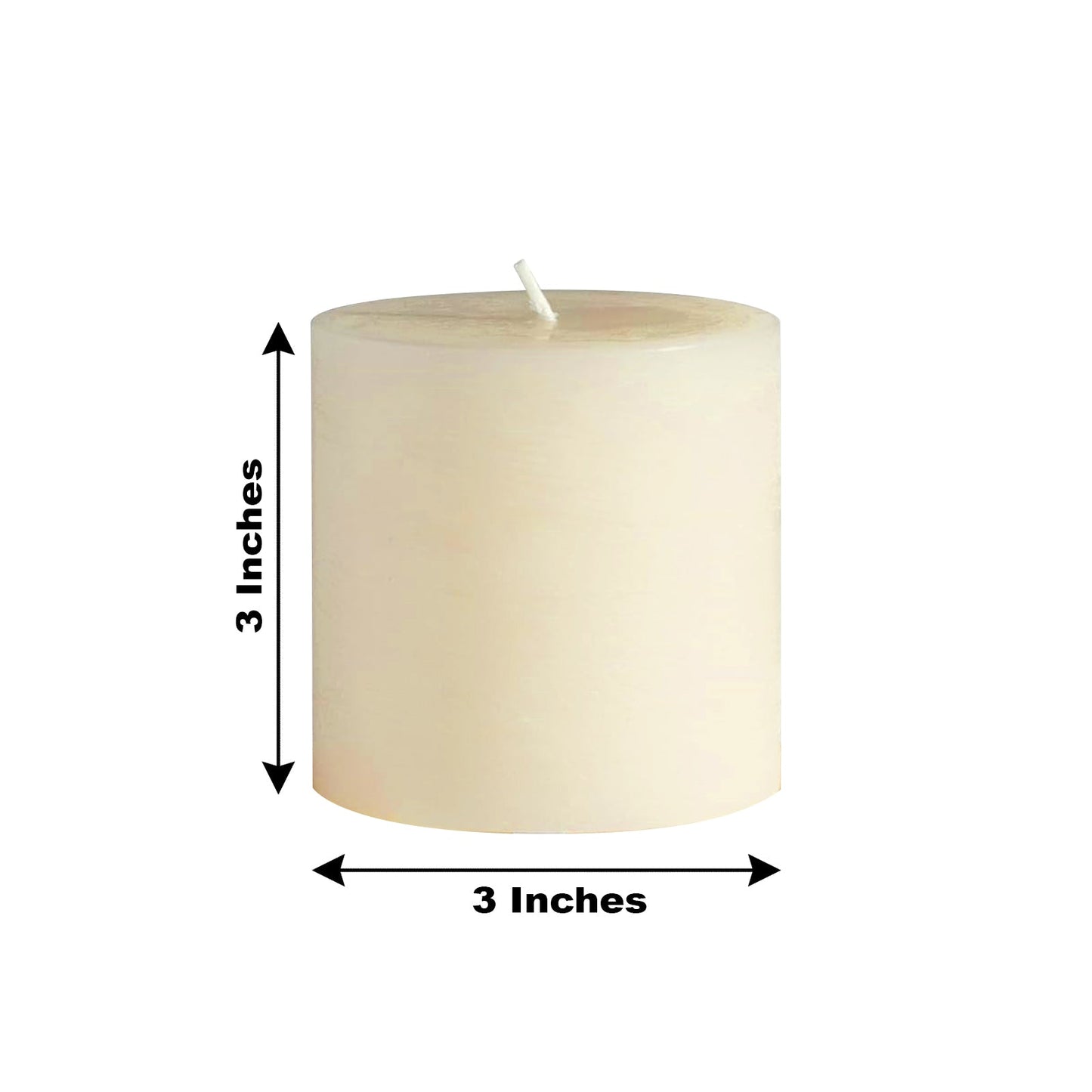 6-Pack Unscented Dripless Pillar Candles â€“ 3"x3" Ivory Paraffin Wax with Smokeless Cotton Wicks, Clean & Long-Lasting 30-Hour Burn