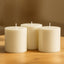 6-Pack Unscented Dripless Pillar Candles â€“ 3"x3" Ivory Paraffin Wax with Smokeless Cotton Wicks, Clean & Long-Lasting 30-Hour Burn