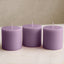 6-Pack Unscented Dripless Pillar Candles â€“ 3"x3" Lavender Lilac Paraffin Wax with Smokeless Cotton Wicks, Clean & Long-Lasting 30-Hour Burn