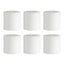 6-Pack Unscented Dripless Pillar Candles â€“ 3"x3" White Paraffin Wax with Smokeless Cotton Wicks, Clean & Long-Lasting 30-Hour Burn