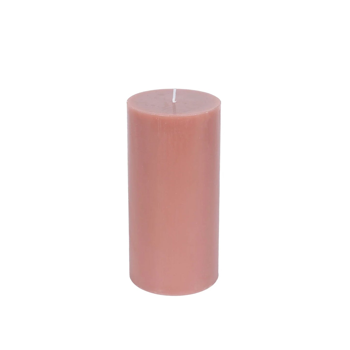 12-Pack 3"x6" Unscented Dripless Pillar Candles â€“ Dusty Rose Long-Burning Paraffin Wax with Cotton Wicks