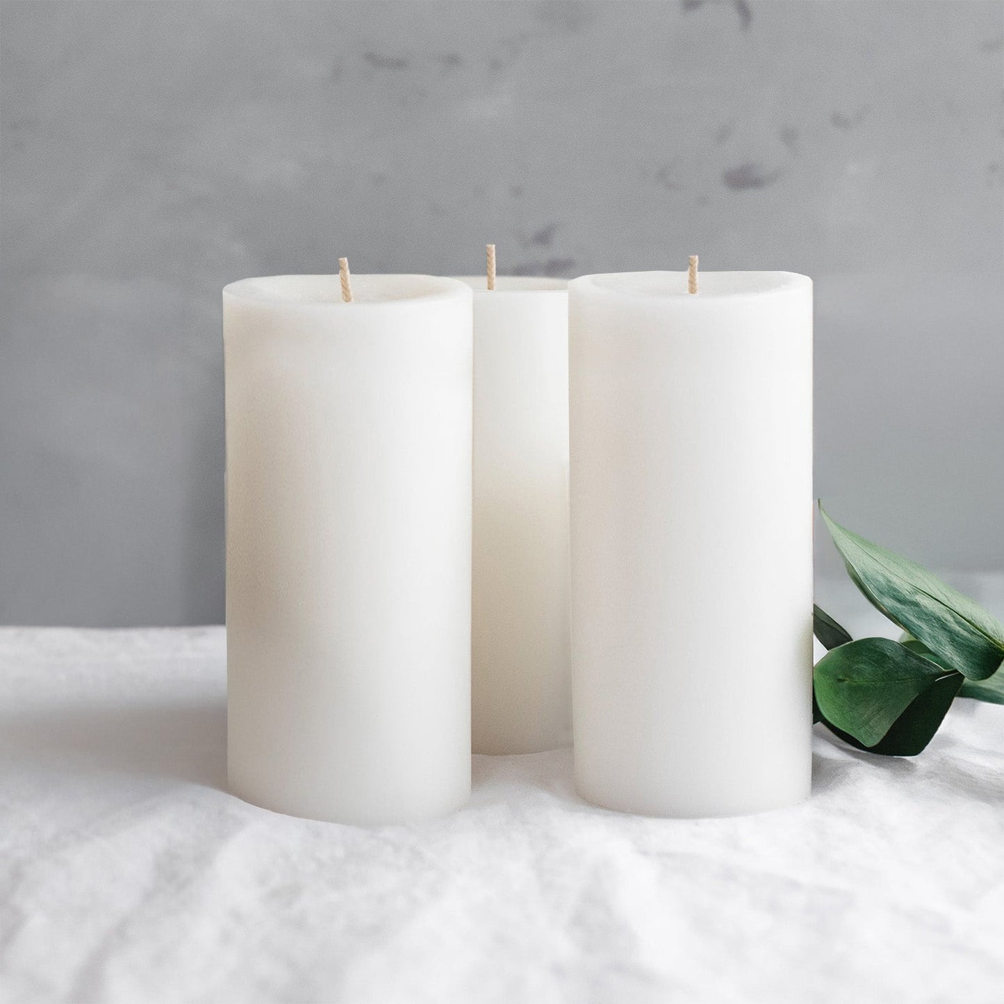 6-Pack Unscented Dripless Pillar Candles â€“ 3"x6" White Paraffin Wax with Smokeless Cotton Wicks, Clean & Long-Lasting 60-Hour Burn