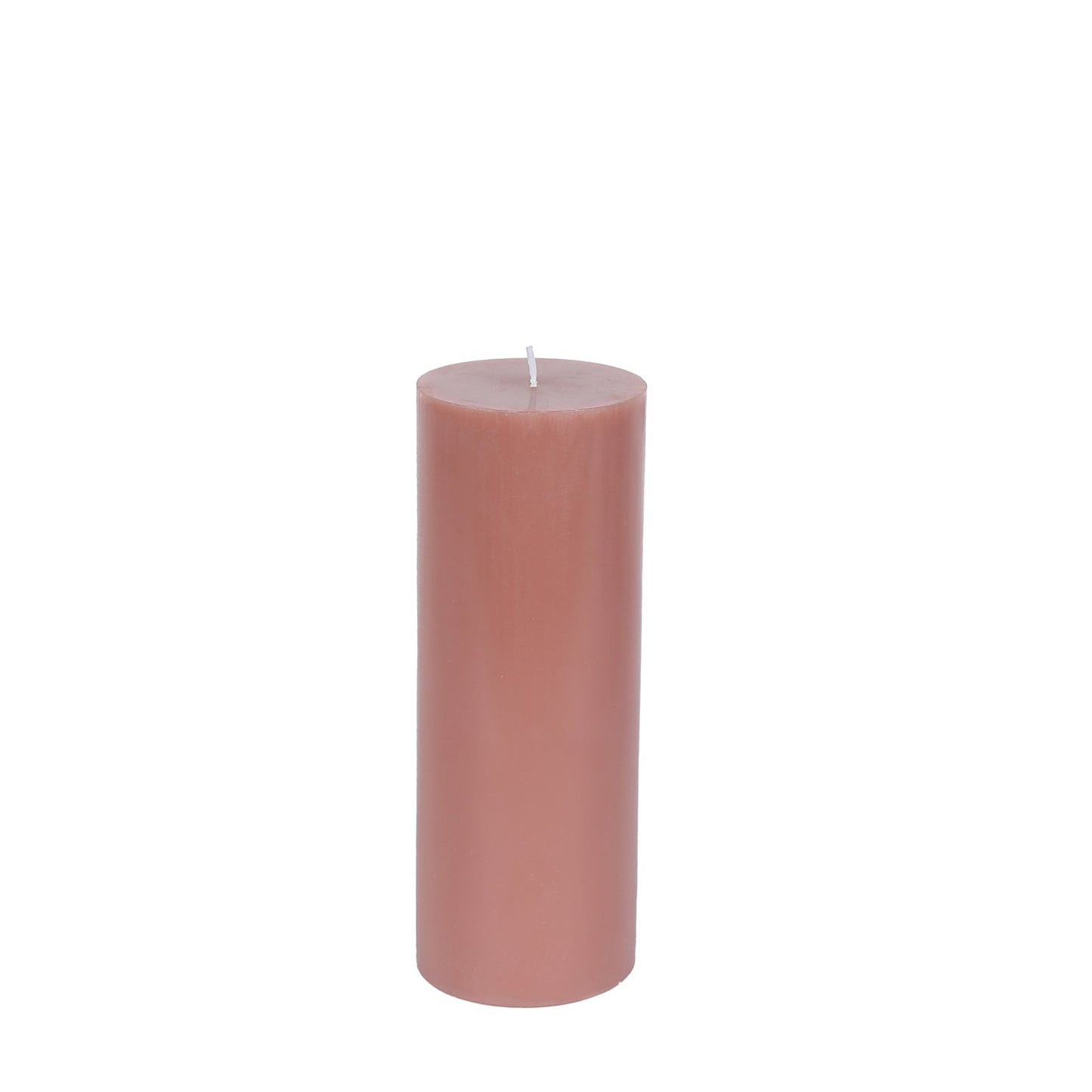 12-Pack 3"x8" Unscented Dripless Pillar Candles â€“ Dusty Rose Long-Burning Wax Candles with Cotton Wicks for Home, Weddings & Event Decor