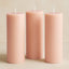 6-Pack Unscented Dripless Pillar Candles â€“ 3"x9" Blush Paraffin Wax with Smokeless Cotton Wicks, Clean & Long-Lasting 90-Hour Burn