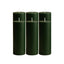 6-Pack Unscented Dripless Pillar Candles â€“ 3"x9" Hunter Emerald Green Paraffin Wax with Smokeless Cotton Wicks, Clean & Long-Lasting 90-Hour Burn