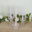 10-Pack Taper Candles Premium Wax Design Lavender Lilac - Unscented Candles for Upscale Settings 10"