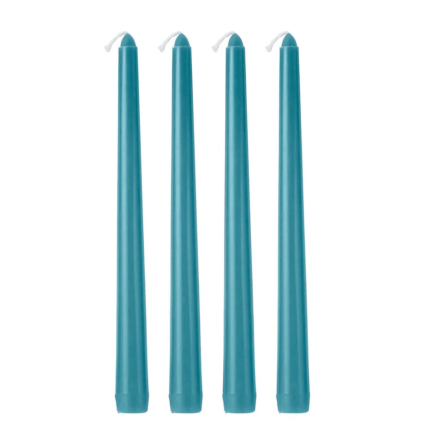 10-Pack Taper Candles Premium Wax Design Blue - Unscented Candles for Upscale Settings 10"